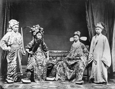 Actores chinos, 1878 de English Photographer